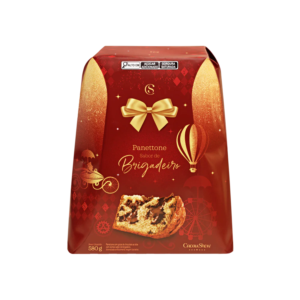 Panetone com Recheio de Brigadeiro 580g
